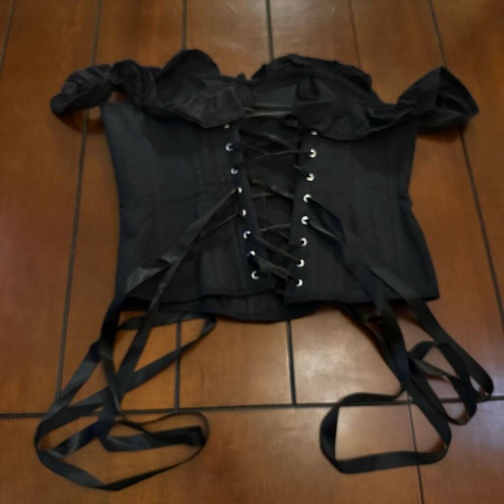 Corset Story off shoulder lace corset spiral steel bones 14 (UK 18)